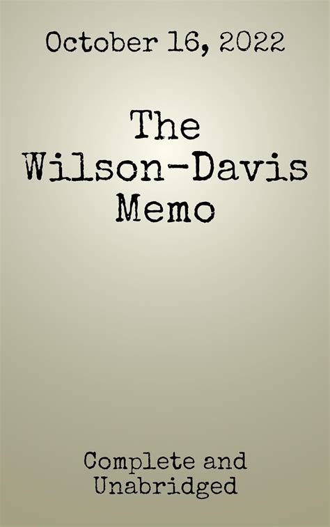 davis wilson notes|The Wilson/Davis Documents – My Twenty